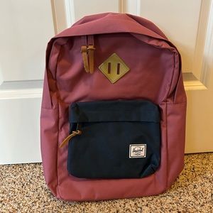 NEW Herschel Supply Heritage Mid-Volume backpack Blush/Navy